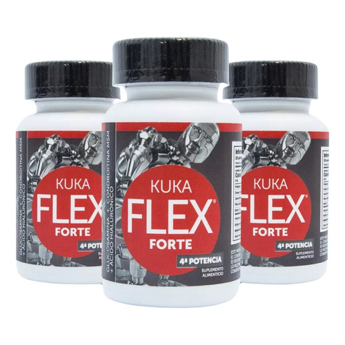 Suplemento en comprimidos Kukamonga Salud Kuka Flex Forte glucosamina en botella de 50g 30 un pack x 3 u