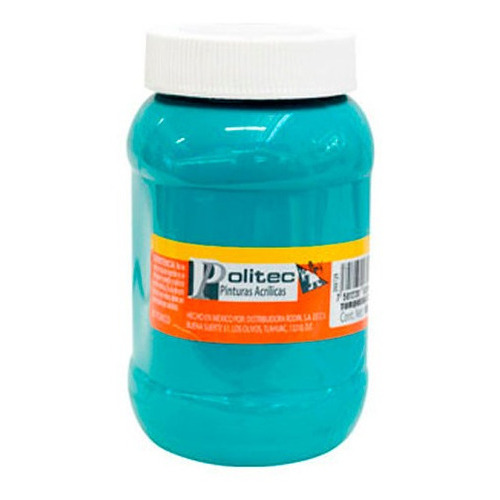 Pintura Politec Acrilica 500ml Serie 300 1 Color / 1 Pieza Color 324 TURQUESA