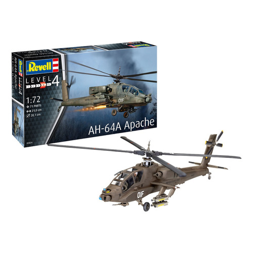 Helicóptero Ah-64a Apache 1/72 Model Kit Revell