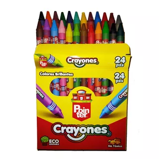 Creyones De Cera De 24 Unidades Pointer * Pack 3 Cajas