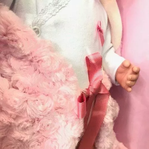 Boneca Bebê Reborn Rosa Olho Fechado Nova Brink Silicone