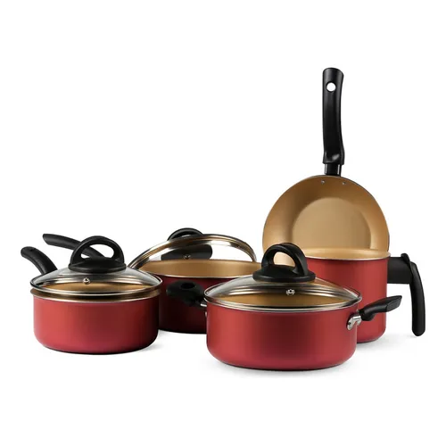 Jogo De Panelas Antiaderente 5 Peças Cereja Nacional | Frete grátis