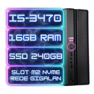 Computador Slim Pc Office Intel I5 Ssd 240gb 16gb Ram Wifi