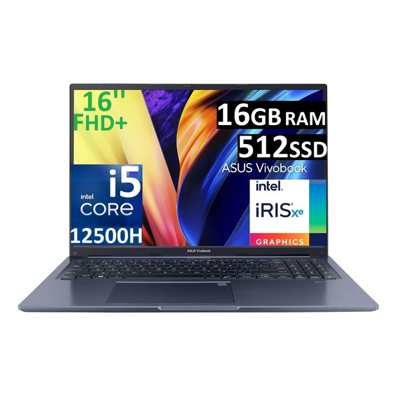 Asus Vivobook 16x 16' Fhd+ Ci5-12500h 16gb 512gb Ssd W11 Pro