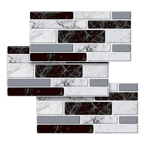 Azulejos Adhesivos Blancos Y Negros Para Cocina, Baño, 27 Pz