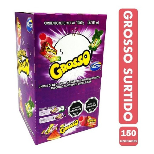 Chicle Grosso Display 150 Unidades 7gr