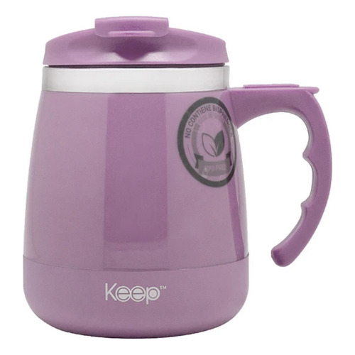 Taza térmica Keep Indoor color violeta 400mL