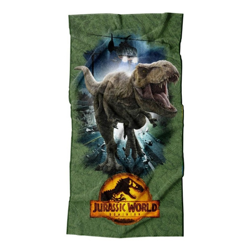 Toalla Grande Y Absorbente Jurassic World - Providencia Color Verde