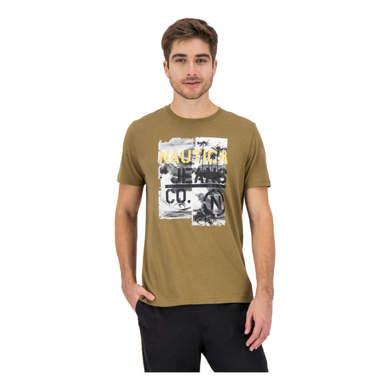 Playera Manga Corta Nautica V3691435a Hombre