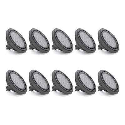 Pack Lamparas Led Ar111 11w Pvc Frio Cw Gris X10