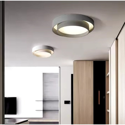 Plafon Led Sal Negro Aplique 60cm 48w Luz Calida Dx