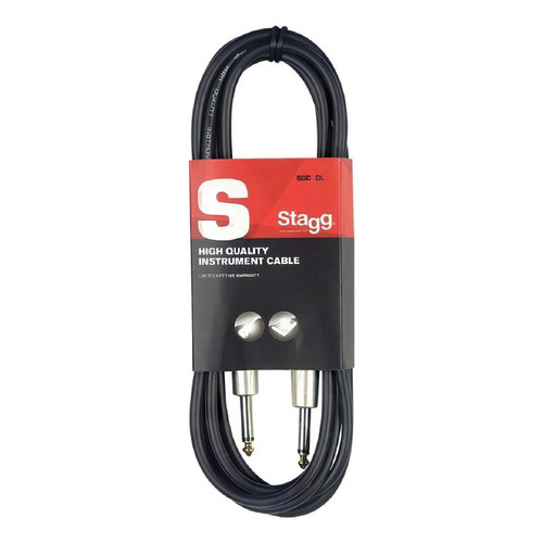 Cable de guitarra recto Stagg Sgc10 P10 de 10 m con