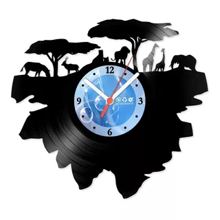 Relógio De Parede Disco Vinil Savana Africana - Vlu-043