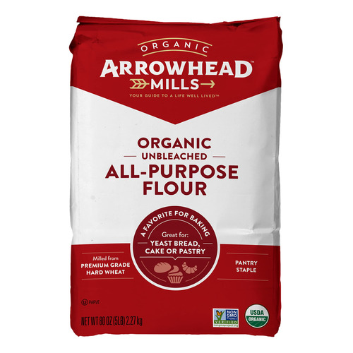 Arrowhead Mills Harina Orgánica Sin Blanquear 2.27 kg