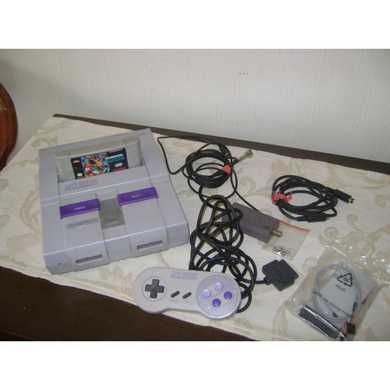 Super Nintendo Consola Y Videojuego Made In Japan 1991 Ver