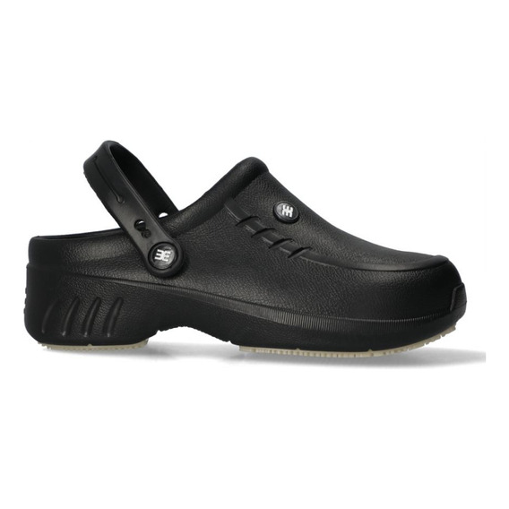 Zapatos Zuecos Antideslizantes Blanco Negro Evacol Ref. 224