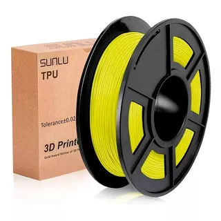 Filamento Tpu Sunlu 500gr Flexible 1.75mm Calidad Premium Color Amarillo