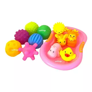 Juego Baño Pelotas Animales Animalitos Chifle Bañadera Bebe