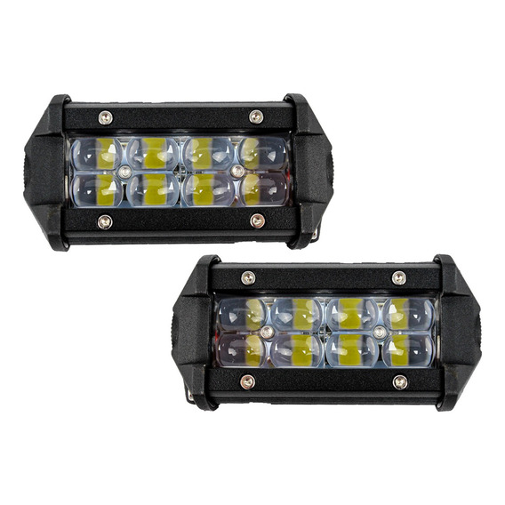 Neblinero 8 Led 24w 10-30v  Led Blanco Con Lupa  El Par 10cm