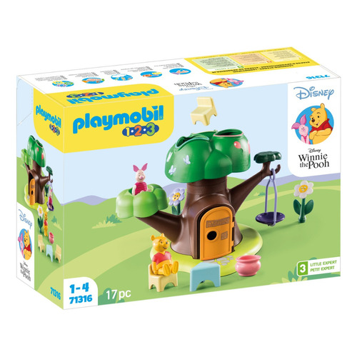 Juego Playmobil 1.2.3 Disney Winnie The Pooh & Piglet Casa Del Árbol 1+