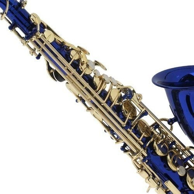 Saxofon Alto Kit De Color Azul Marca Mendini By Cecilio