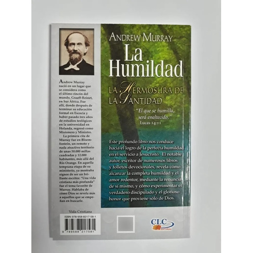 La Humildad; La Hermosura De La Santidad, Bolsillo, De Andrew Murray. Editorial Clc, Tapa Blanda En Español, 2008
