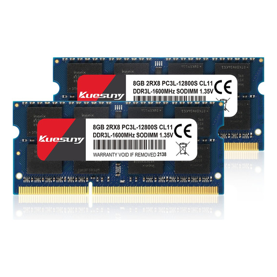 Memoria Ram Kuesuny Ddr3l 1600mhz Sodimm 16gb(2x8gb)