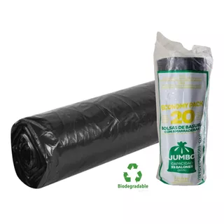 Pack 20 Bolsas Para Basura Biodegradable Jumbo De 90 X 120