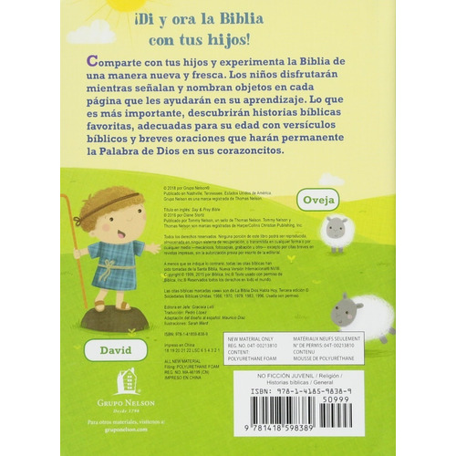 Biblia Di Y Ora: Primeras Palabras, Historias Y Oraciones 