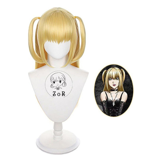 Peluca De Cosplay Amane Misa De Death Note, Rubia Peluca