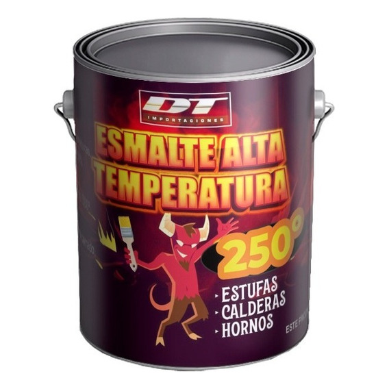 Esmalte Alta Temperatura 250º Calefactor Estufa - 1 Lt.