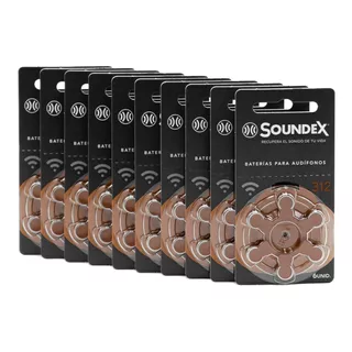 Caja De 60 Pilas Soundex 312 Para Auxiliares Auditivos