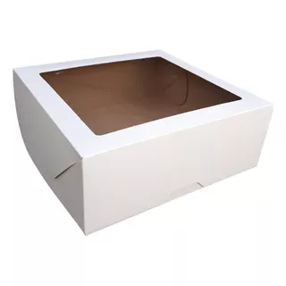 Caja Blanca  Con Visor  21x21x8 Packaging Multi Uso X 5 