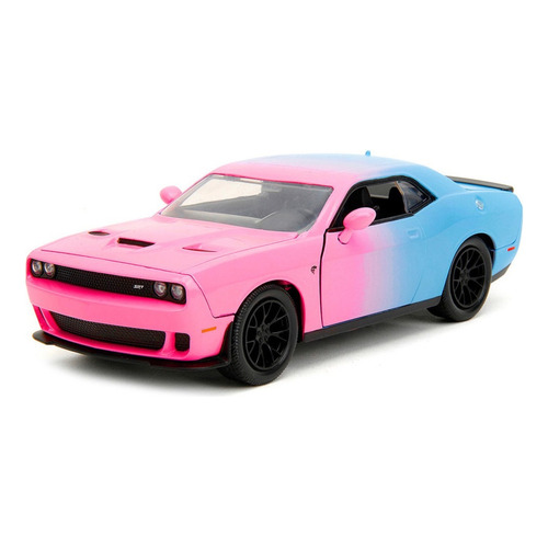 1/24 2015 Dodge Challenger Srt Hellcat Jada Color Rosa Azul