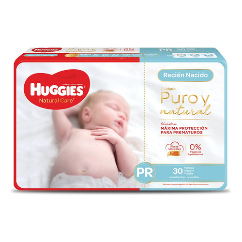 Pañales Huggies Natural Care  PREM