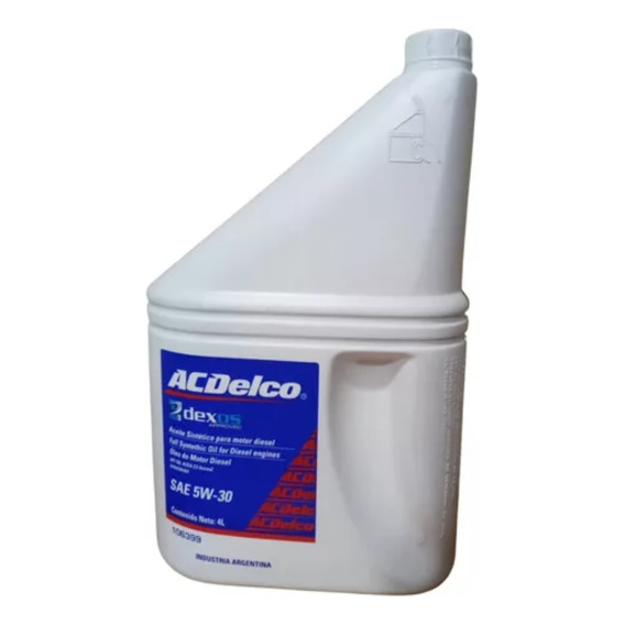 Bidon Aceite Acdelco Sintetico 4 Lt 5w30 Dexos2 (f50d2) Acde