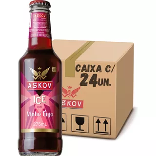 Bebida Askov Ice Vinho Tinto Long Neck Cx Com 24 Un De 275ml