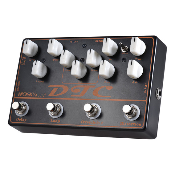 Pedal De Efectos Para Guitarra Moskyaudio + Pedal 4 En 1 + D