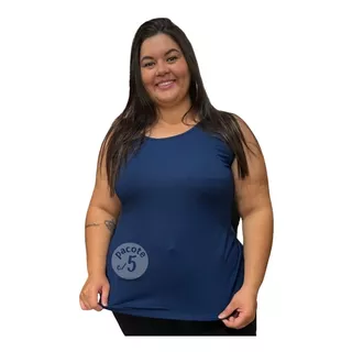 Regata Alça Larga Plus Size Feminina Pri/verão Modinha Kt 5