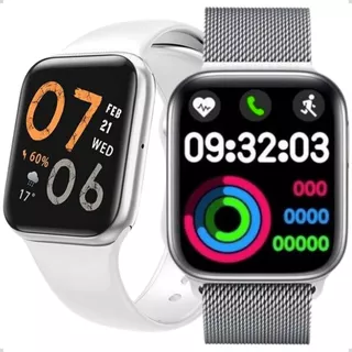 Smartwatch Relógio Inteligente Unisex Dafit Ios E Android Cor Da Caixa Branco Desenho Da Pulseira Sport Silicone / Milanese (metal)