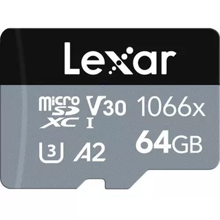 Cartão De Memória Lexar Micro Sd Xc 64gb Professional 1066x