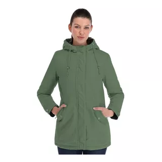 Cazadora Doble Vista Impermeable Capucha Mujer Bingos Star