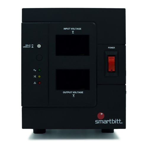 Regulador De Energía P/ Línea Blanca Smartbitt 3000va Color Negro