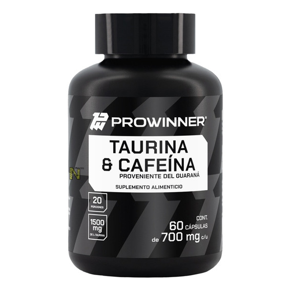 Taurina Y Cafeina 60 capsulas Prowinner Sin Sabor