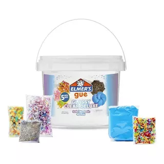 Kit Slime Elmers Pote 1,41 L 5 Toppings Glassy Clear Deluxe