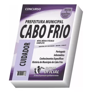 Apostila Prefeitura De Cabo Frio - Cuidador: Cuidador, De Curso Oficial. Série 1, Vol. 01. Editora Apostilas Opção (oficial), Capa Mole, Edição 2 Em Português