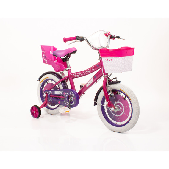 Bicicleta Infantil Para Nena Rodado 14 Rbw Rainbow