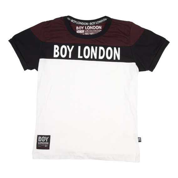 Playera De Moda Casual De Hombre Uva Negro Blanco Boy London