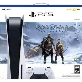 Kit Playstation5 Estandar God Of War Ragnarok (voucher) Color Blanco/negro