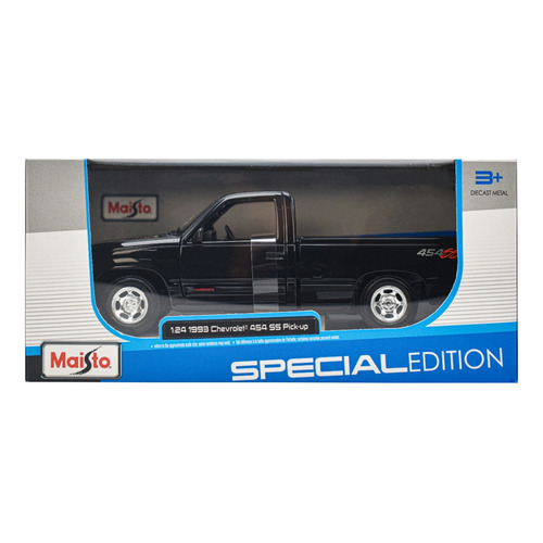 1993 Chevrolet 454 Ss Pick-up Special Edition 1:24 Maisto Color Negro